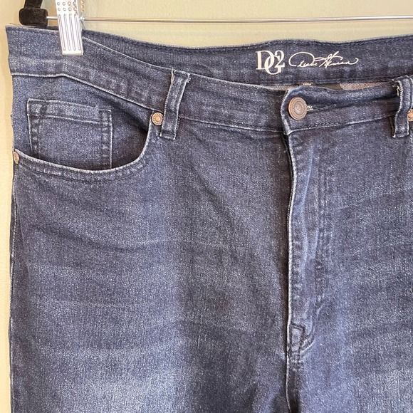 DG2 DIANE GILMAN Jeans 14 Rose Patch Denim Stretch Ankle Stretch Washed Blue - Picture 5 of 7